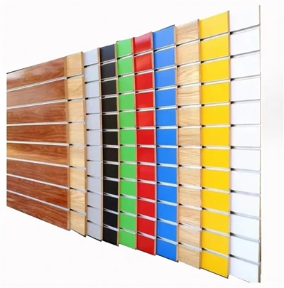 Melamine Mdf Slotted Board With Alumnium Bars For Garage Storage/Shop Display
